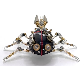 Steampunk mechanical insect | Metal Insect | steampunk Metal sculpture | Mechanical Insect figurine Handmade Metal| Steampunk Unicorn beetle