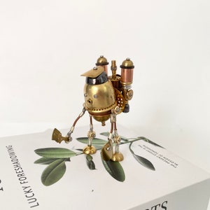 Steampunk Mechanical Sculpture Handmade Creative  Crafts Ornaments desktop Figurines Decor Christmas Gift For Kids