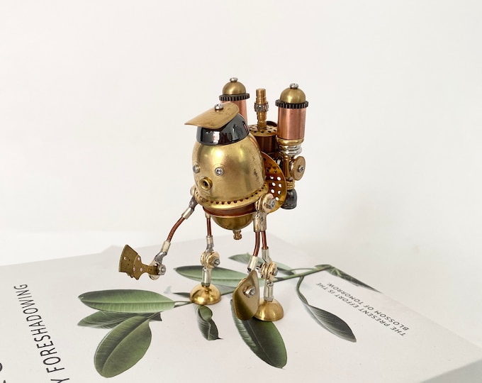 Steampunk Mechanical Sculpture Handmade Creative  Crafts Ornaments desktop Figurines Decor Christmas Gift For Kids