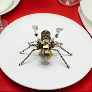 Steampunk Mechanische Insekt Metlehoney Biene Skulptur Metallfiguren Biene Statue Dekor Kunst Handarbeit Handwerk Ornamente Weihnachten Insekt Geschenk