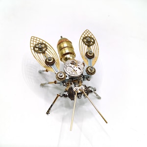 3D Steampunk Bee Brass Puzzle Kit, DIY Insect Model Puzzles for Adults, Figurine Christmas Gifts Personalized Toys Crafting Gifts For Kids