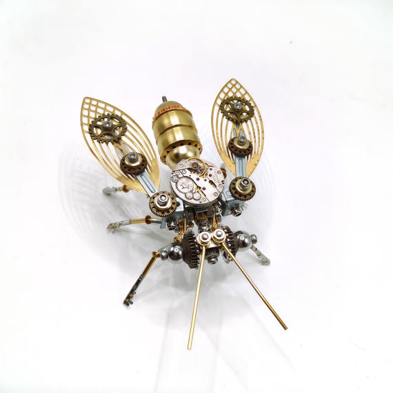 3D Steampunk Bee Brass Puzzle Kit, DIY Insect Model Puzzles for Adults, Figurine Christmas Gifts Personalized Toys Crafting Gifts For Kids