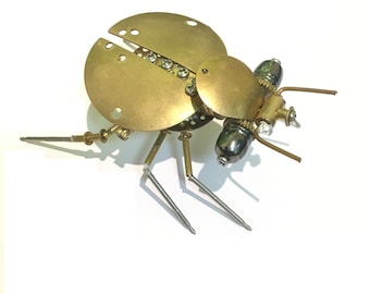スチームパンクなカブトムシ昆虫、本物のカルコソマアトラス、サイバー