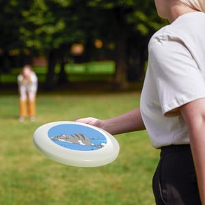 Cat Cartoon Print Top, Frisbee Enthusiast Tee, Fun Wham-O Disc Shirt, Pet Lover Gift, Apparel