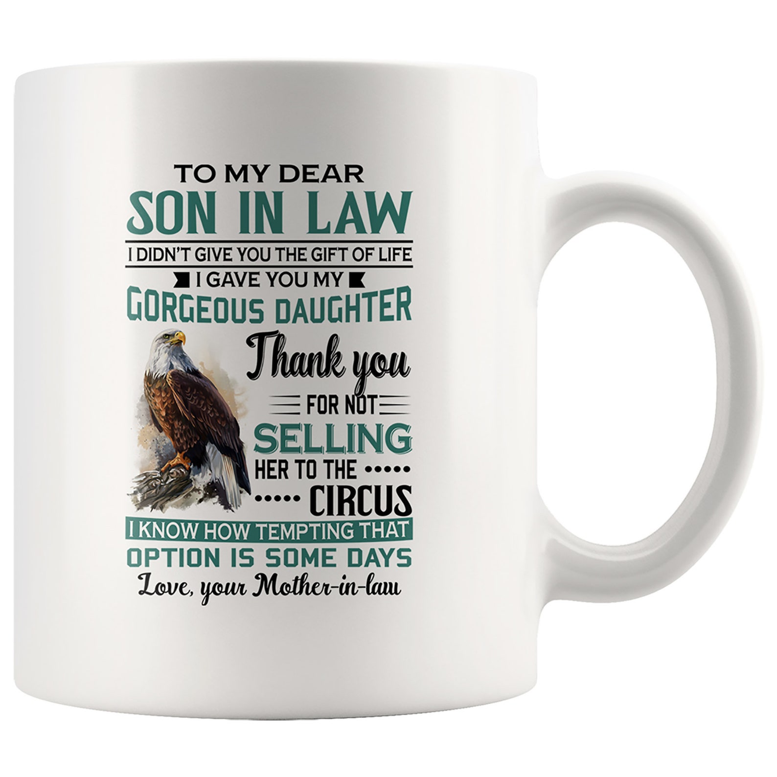 To My Dear Son in Law Coffee Mug Eagle Mug Son in Law Gift Etsy
