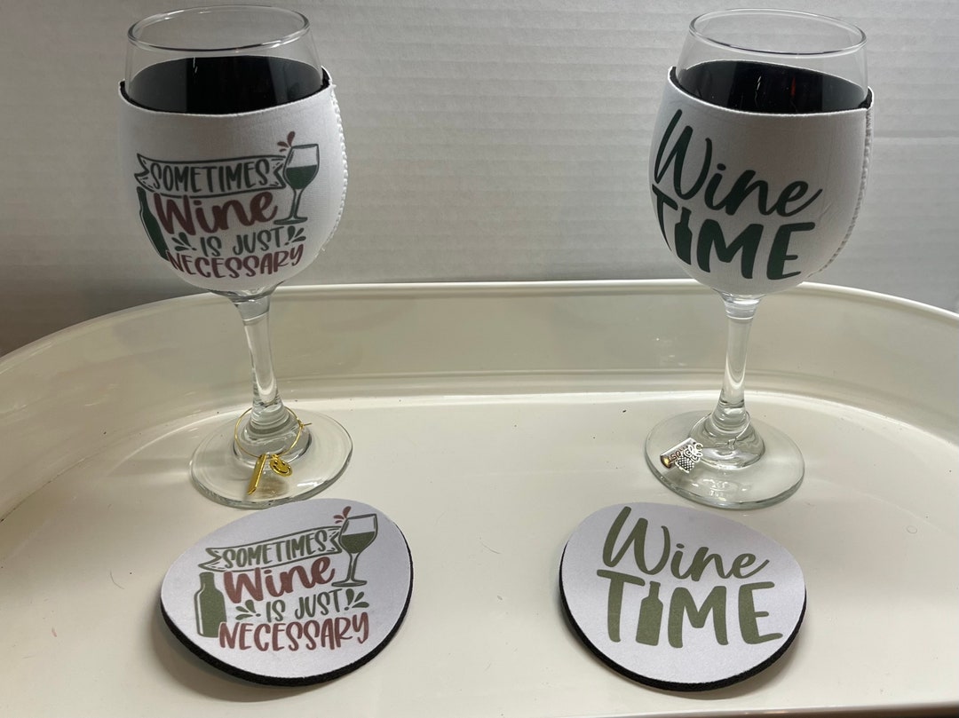 Wine Glass Cozy Set Etsy
