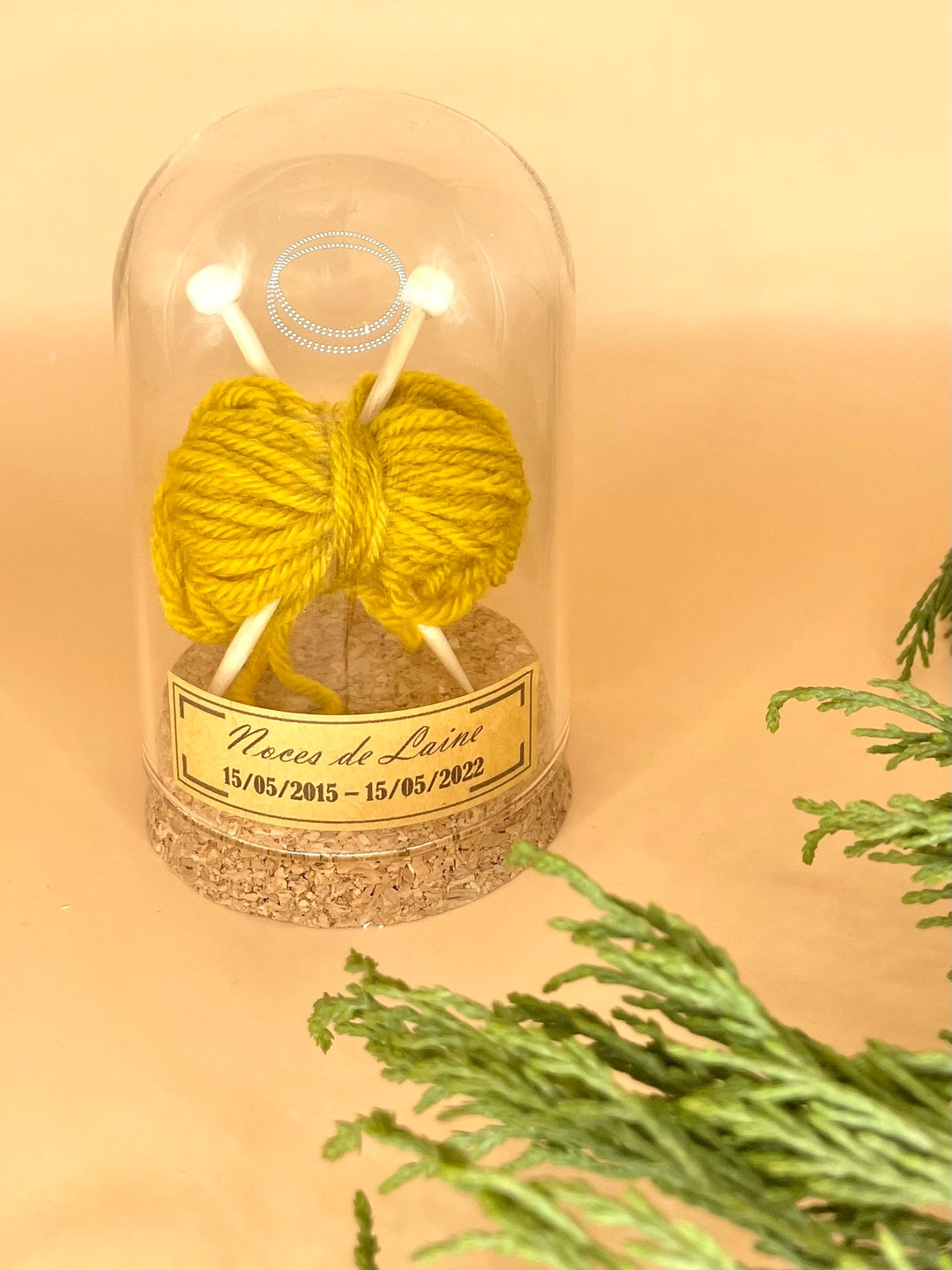 Cadeau noces de Laine 7 ans de mariage cloche en verre Etsy France