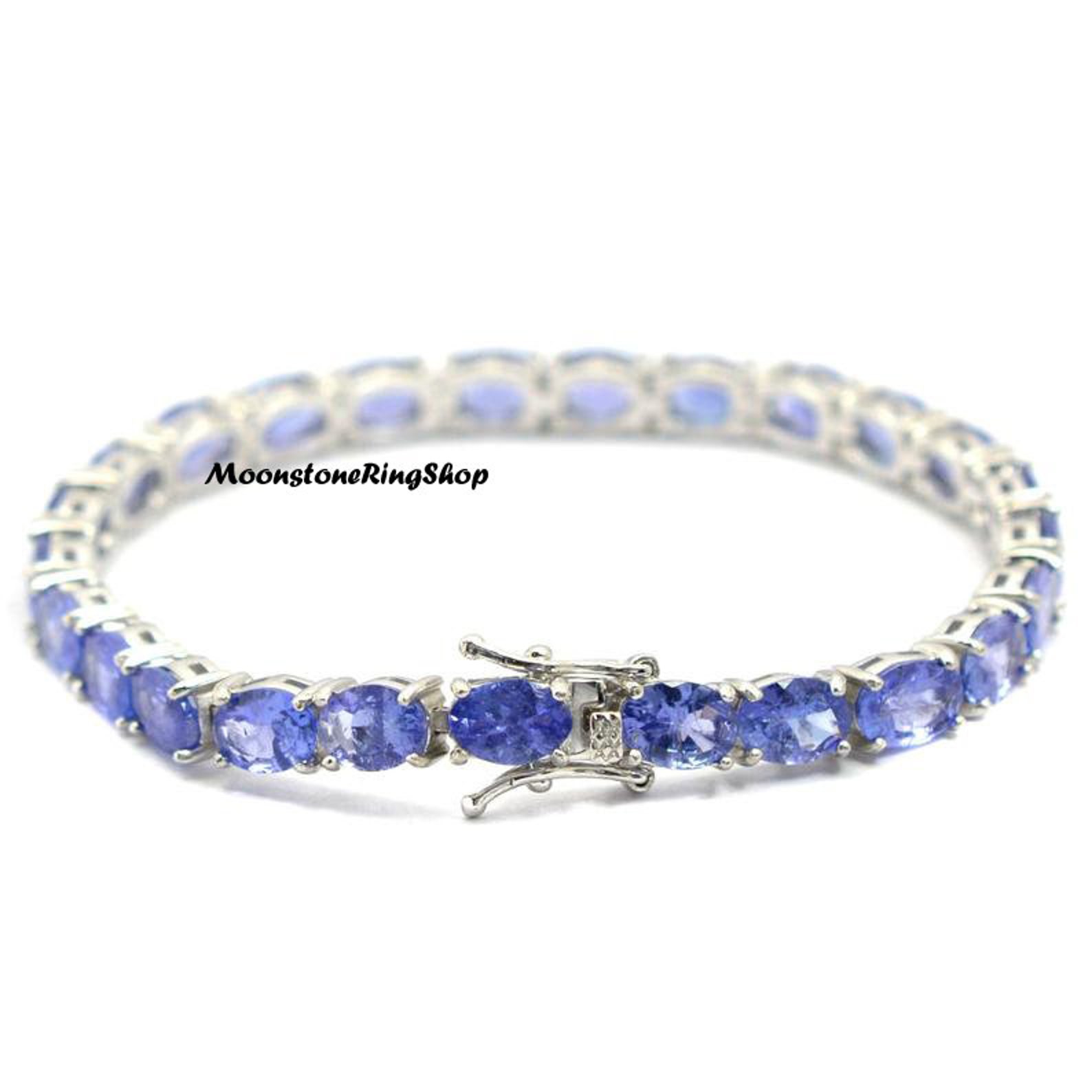 Tanzanite Bracelet 925 Silver Bracelet 4 MM Bracelet Etsy