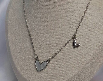 Silver Heart Charm Necklace - Silver Necklaces In The UK,Silver Heart Necklaces,Heart Jewellery,Silver Jewellery In The UK,Fine Necklace