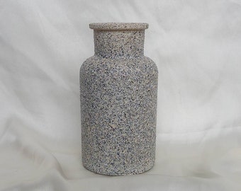 Speckled Black & White Painted Glass Vase - Speckled Vase,Black Vase,Flower Arranging,Decorative Vase,Neutral Homeware,Flowers,Home Decor