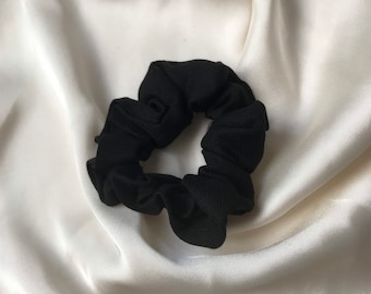 Black Biodegradable Tencel Hair Scrunchie - Hair Bobble, Compostable, Eco Friendly, Plastic Free, Hair Accessories, Neutral Colour