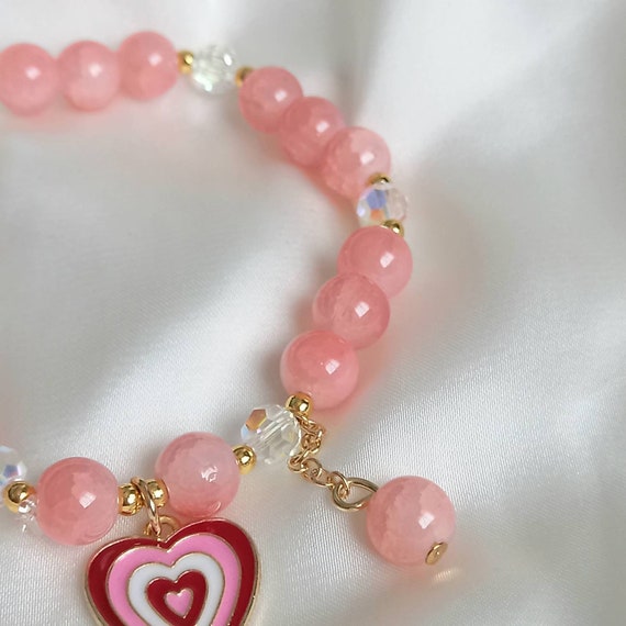 Cerise Pink Turquoise Bracelet | Boho Betty