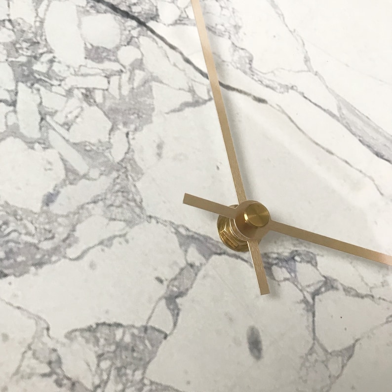 Marble Pattern Wall Clock Marble Design Minimalist Clock Etsy