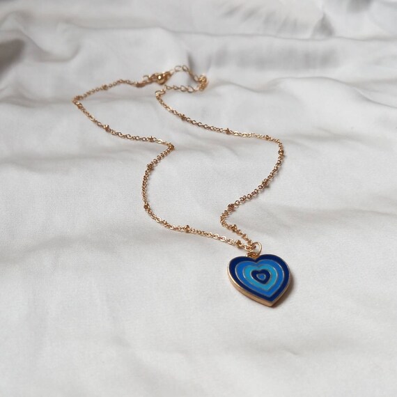 Blue charm necklace deals