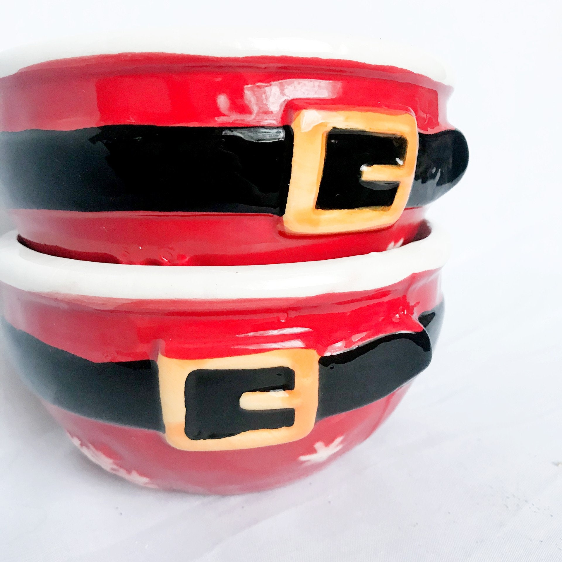 2 Santa Bowls Santa Decor Xmas Decoration Christmas Decor Etsy