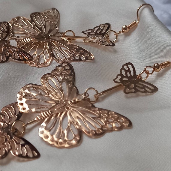 Joanli Nor Rose Gold Plated Butterfly Earrings - Earrings from Bradbury's  The Jewellers UK