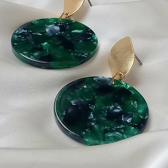 ABCBCA 1 Pair Green Stone Drop Earrings Retro Gold Color Water Drop Dangle  Earrings For Women Wedding Party Jewelry Gift : Amazon.co.uk: Fashion