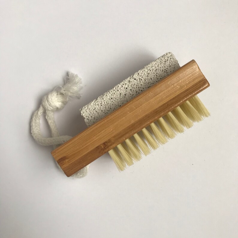Bamboo Nail Brush & Pumice Stone Natural Bath Accessory Etsy UK