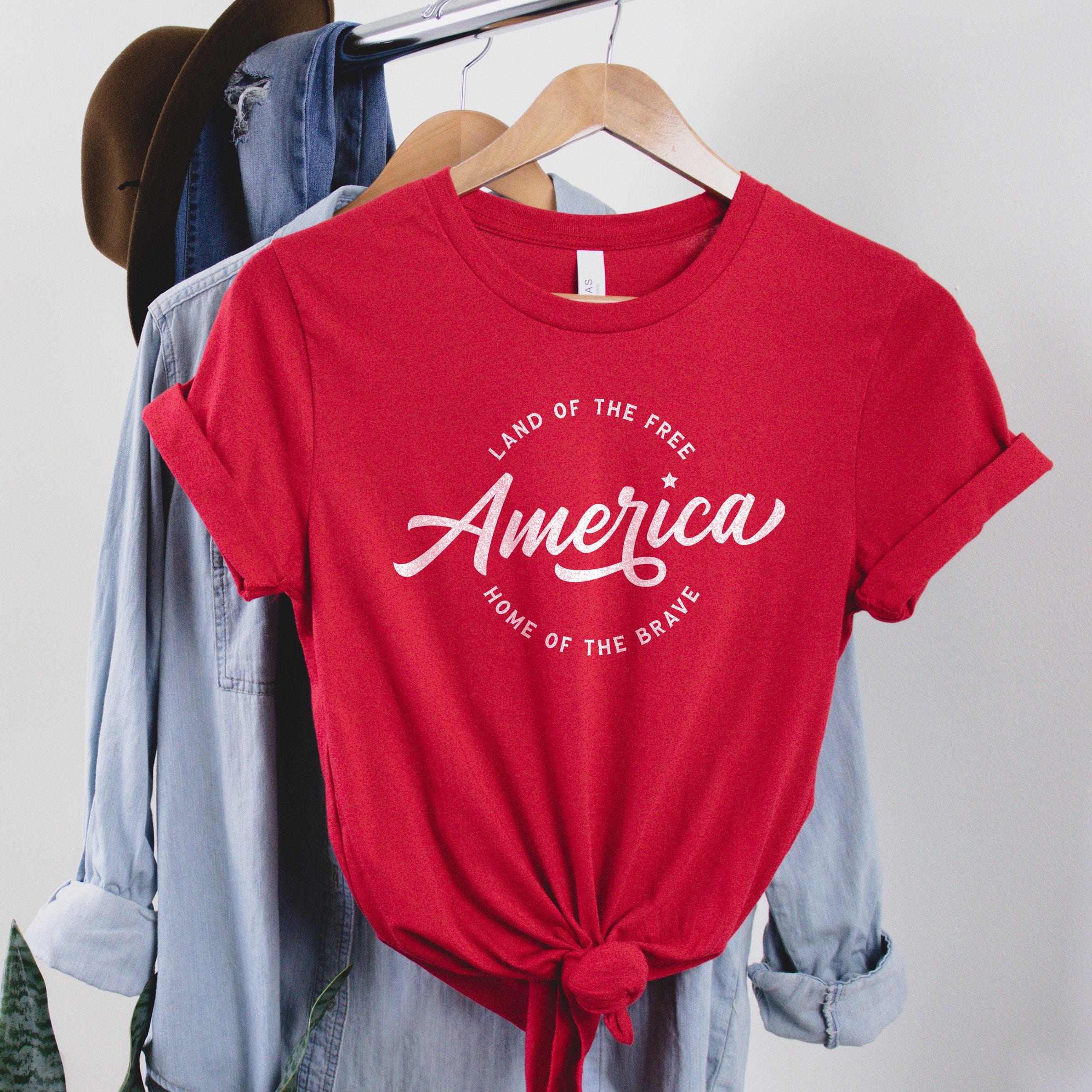 America T-shirt July 4th Shirt 4th of July Tee - Etsy