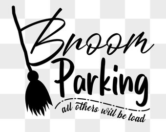 Witch Brooms SVG, Halloween SVG, Broom Parking SVG, Only Witches, Digital Download, Halloween cut file, Cricut Silhouette fall svg