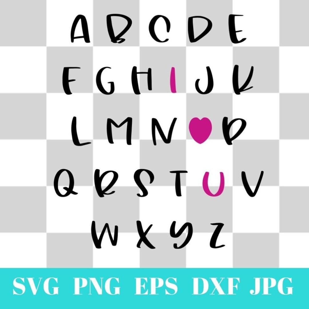 ABC I Love You Svg Cut File ABC Svg Valentine’s Day - Etsy