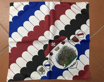 Handkerchief Contrada Hedgehog 80 x 80 New Neckerchief Scarf Palio By Siena 