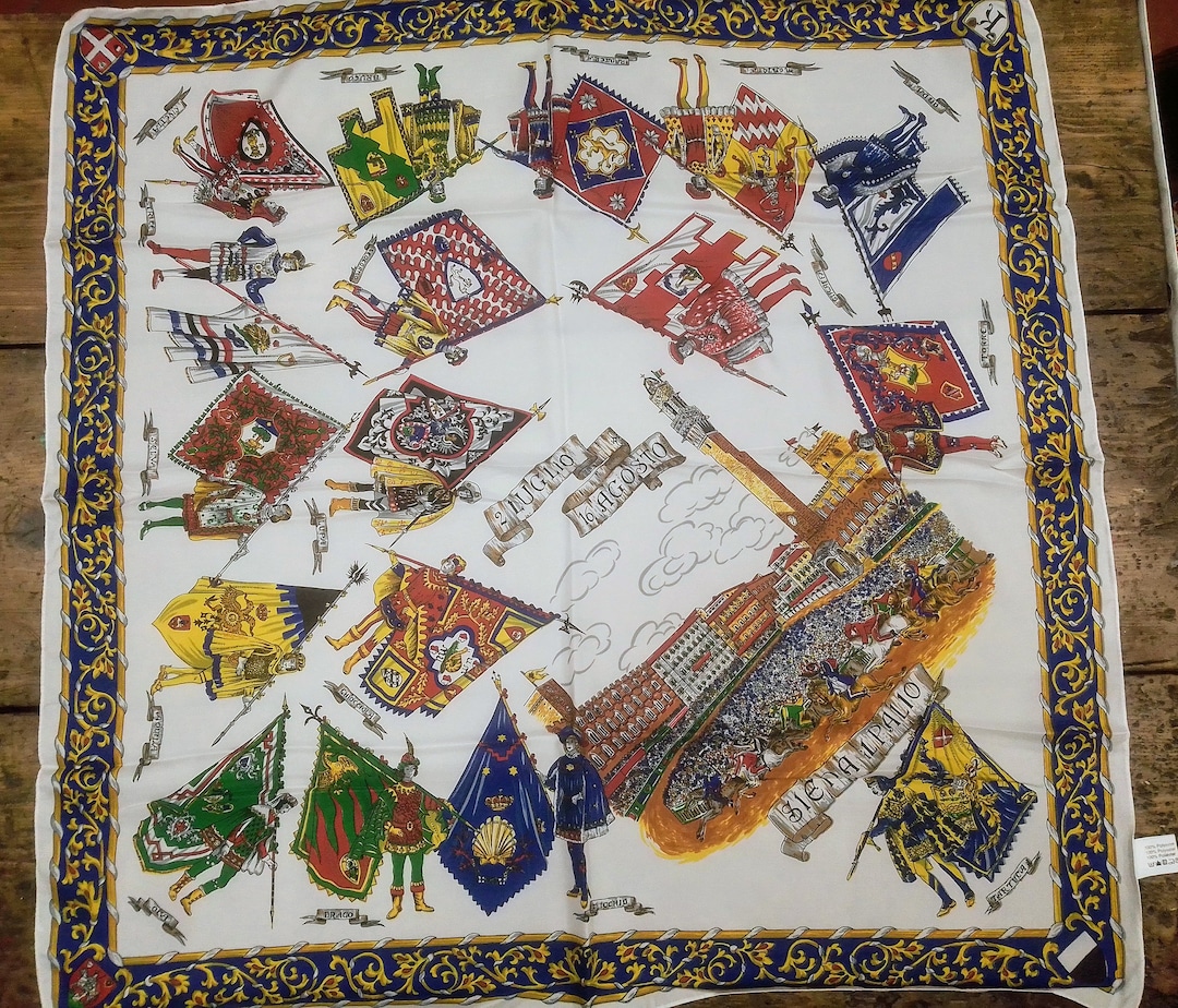 Handkerchiefs From the Contrade of Siena Siena Scarfs Palio Di Siena