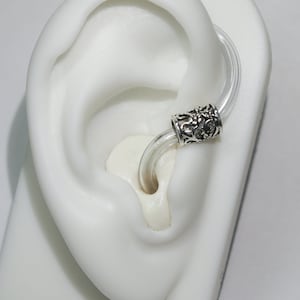 STERLING SILVER Hearing Aid Charm 8 | Tube Rider | Hearing Aid Tube Cuff | Hearing Aid Jewelry | Hearing Aid Earring | Hearing Aid Accessory