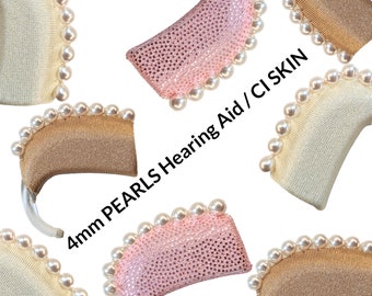 4mm PEARL Hearing Aid Skin | Hearing Aid Sleeve | Hearing Aid Jewelry | Cochlear Implant Skin | Hearing Aid Cover
