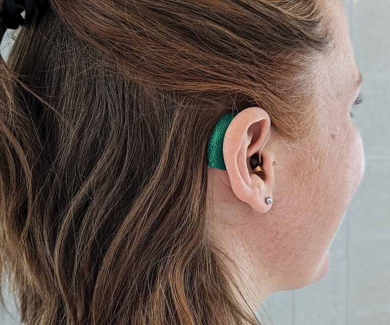 EMERALD Hearing Aid Skin Hearing Aid Sleeve Hearing Aid Jewelry Cochlear Implant Skin Hearing Aid Cover image 2