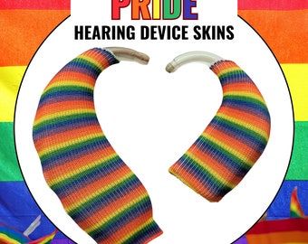 PRIDE PRINT Hearing Aid Skin | Hearing Aid Sleeve | Hearing Aid Jewelry | Cochlear Implant Skin | Hearing Aid Cover