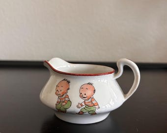 Antique 1915 Homer Laughlin Tiny Todkins Creamer Pitcher Rare Childs Nurseryware