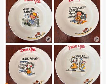 Vintage Royal Norfolk DEAR GOD Collectors Plates set of 4 new