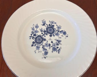 Vintage Enoch Wedgwood (Tunstall) Ltd. "Royal Blue" Ironstone Dinner Plate