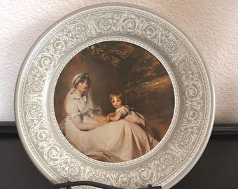 Vintage 1974 Ohio Art Lady Templeton Plate Sir Thomas Lawrence metal plate 10”