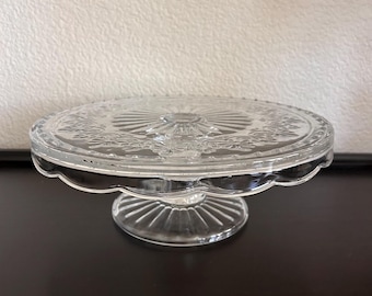 The Pioneer Woman Limited Edition Cassie Embossed Glass Clear Cake Stand
