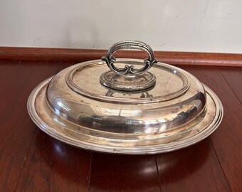 Antique English Silver-Plated Entrée Dish & Cover – Dingwall Pattern, C G and Co