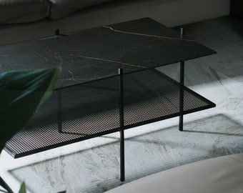 No.2 Coffee table marble nero quartz sinter