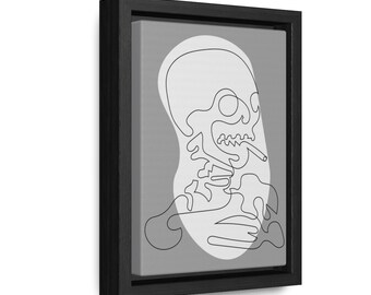 Skeleton Lined Art Gallery Canvas Wraps, Vertical Frame