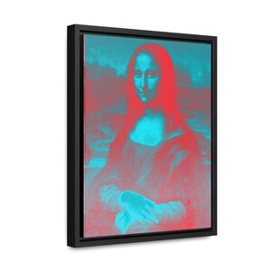 Neon Mona Lisa Gallery Canvas Wraps, Vertical Frame