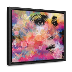 Beauty Girl Abstract Collage Gallery Canvas Wraps, Horizontal Frame
