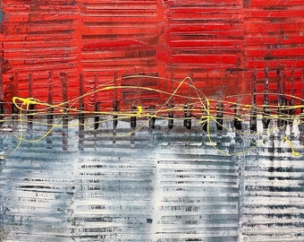 Original Abstract Art | Bright Acrylic Canvas Painting | Colorful Modern Wall Art | Home Decor Gift