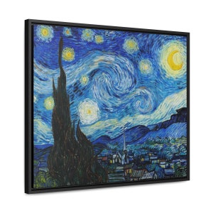 Van Gogh Starry Night Gallery Canvas Wrap Print , Horizontal Frame