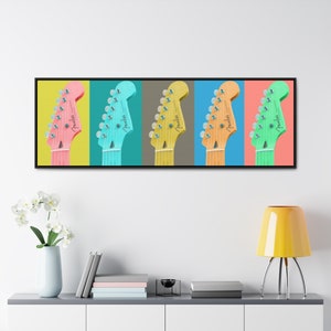 Guitar String Musical Gallery Canvas Wraps, Horizontal Frame
