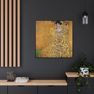 Gustav Klimt Portrait of Adele Bloch-Bauer I (1907) Canvas Wrap Print, Square Frame