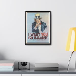 Uncle Sam Recruiting für Army Gallery Canvas Wraps, vertikaler Rahmen