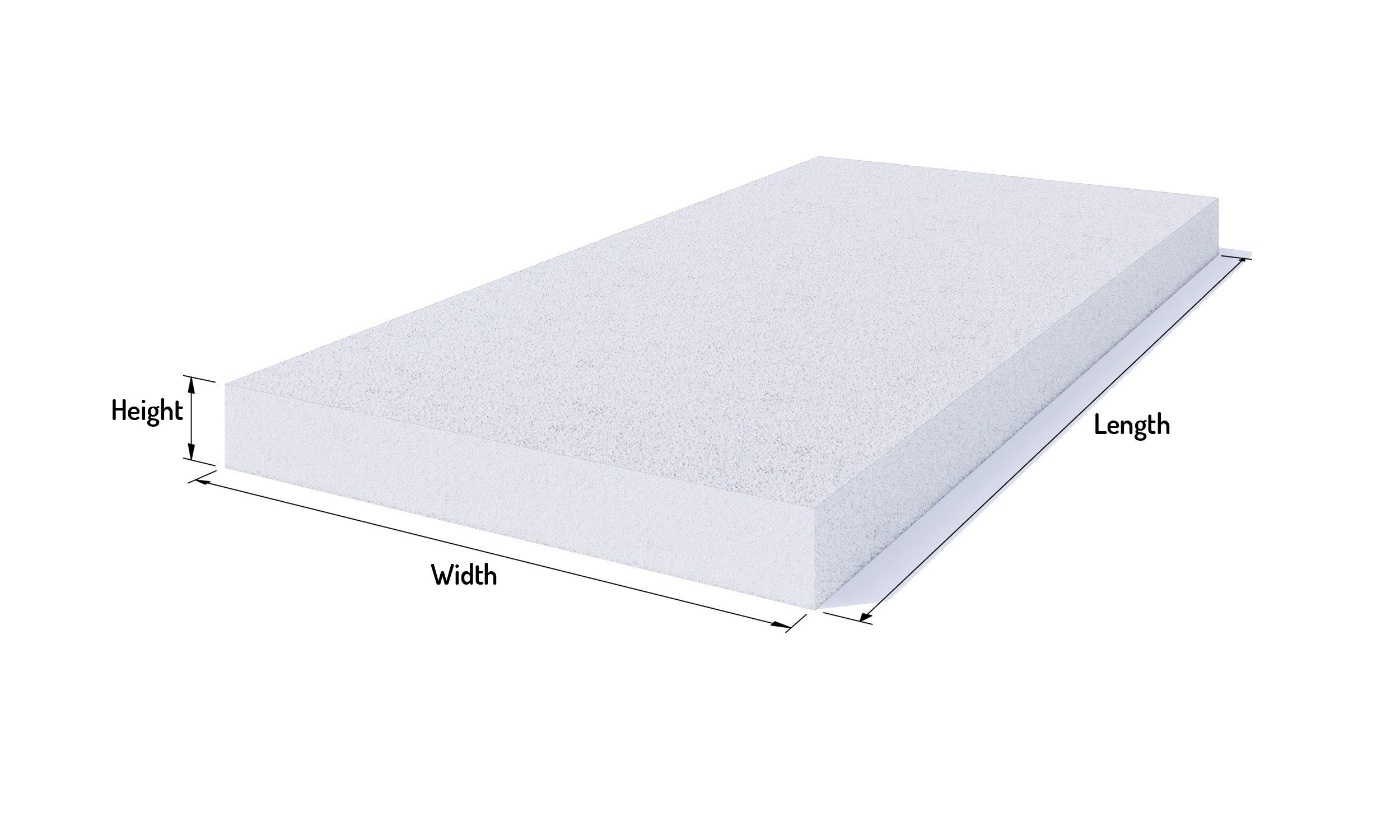 18 x 120 High Density Foam Rectangle (Bench) – FoamRush