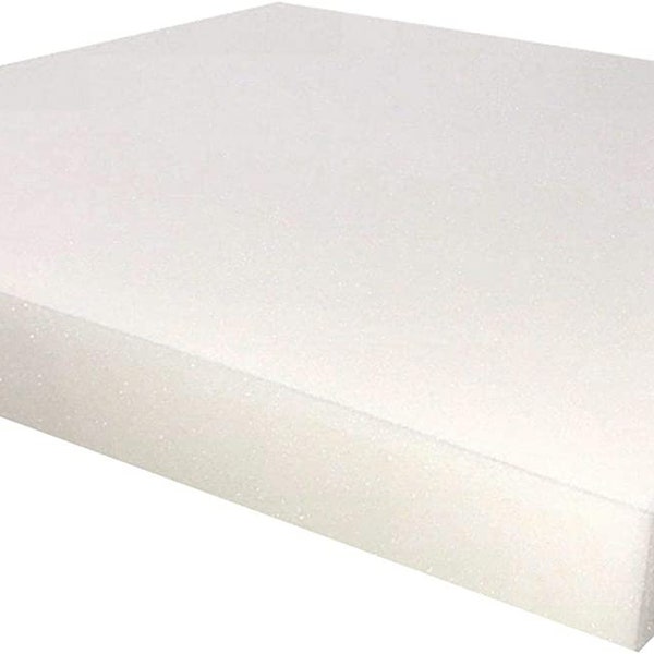 FoamyFoam 3" x 18" x 18" High Density Upholstery Foam Cushion (Seat Replacement, Upholstery Sheet, Foam Padding) Made in USA