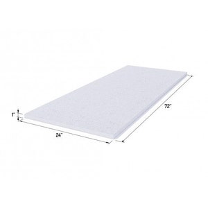 FoamyFoam 1&quot;x24&quot;x72&quot; (1&quot;-6&quot; 2-Packs) High Density Upholstery Foam Cushion,Dining Seat Replacement,Wheel Chair Seat Foam and Patio Chair, USA