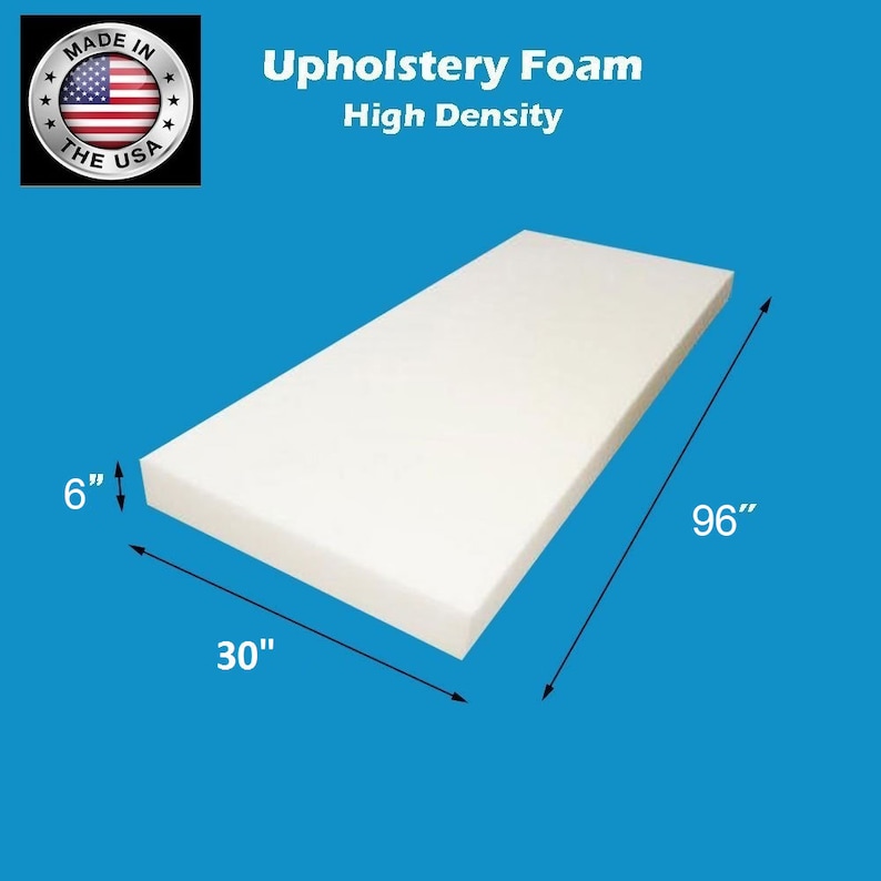 Foamyfoam 6 X 30 X 96 High Density Upholstery Foam Cushionseat